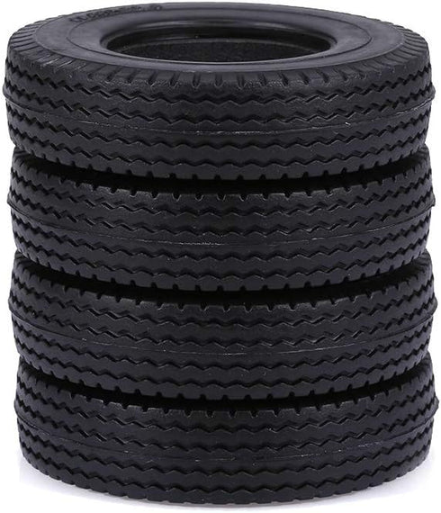 GoolRC 4pcs Trailer Car Rubber Tires for 1/14 Tamiya Tractor Truck RC Climber Trailer