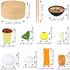Chinese Breakfast Pretend Play Food Sets for Kids Kitchen - 2 Sets Mini Food Play Set for Dollhouse