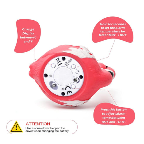 Flamingo Baby Bath Thermometer - Accurate and Water Resistant for Safe Bathing