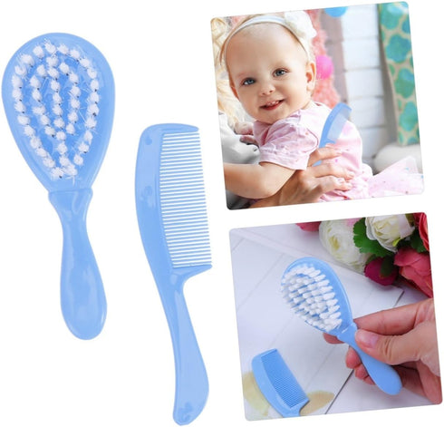 3sets Abaodam Dandruff Comb Bath Essentials for Newborns Boy Girl Hair Brush Massage Brush Safe Gentle for Skin