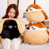 XIYUAN 17.8inch Sparrow Plush Toy Large Fat Bird Plushie Doll Cute Ball Soft Throw Pillow Funny Animal Form Plush