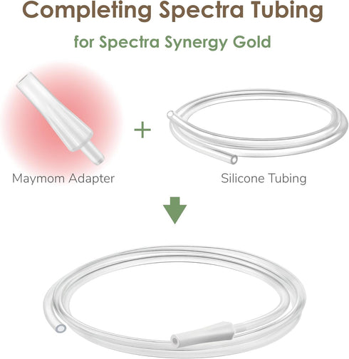 S1 S2 Maymom Tubing Adapter Compatible with Spectra Synergy Gold Dual Adjustable Electric Breast Pump; Pump Parts