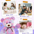 Tezituor 40in Giant Teddy Bear, Big Stuffed Animal Plush, Rainbow Purple Soft Gifts for Baby Shower, Birthday