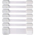 12 Pack Vmaisi Multi-Use Adhesive Straps, Childproofing Cabinet Latches for Drawers, Fridge, No Drilling (White)
