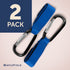 Pack 2, Maplefield Stroller Accessory Hooks - of Blue - Secure Hook & Loop Straps & Clip Holders - Carabiner Clip