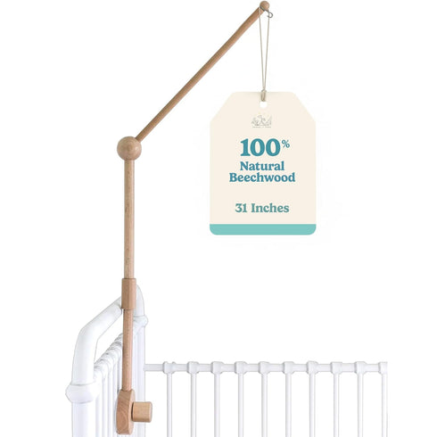 Baby Crib Mobile Arm Wooden Holder - Baby Mobile Hanger for Crib