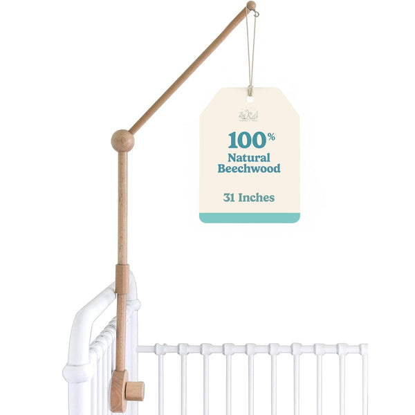 Baby Crib Mobile Arm Wooden Holder - Baby Mobile Hanger for Crib