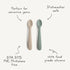 mushie Silicone Baby Feeding Spoons, 2 Pack (Stone/Cloudy Mauve)