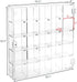 Ikee Design Acrylic Collection Display Case with 25 Compartments and Magnets Door, Wall-mounted Organizer for Small