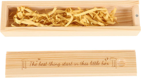 Veemoon Pregnancy Test Keepsake Box for Newborn Announcement Natural Keepsake Container for