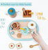 Set Set PairPear Wooden Tea for Little Girls, Wooden Toys Toddler Tea Play Kitchen Accessories for Kids Tea Party