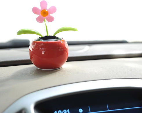 PowerTRC Dancing Flower | Solar Powered Desk, Window, or Car Decoration Gift Toy | Fun Swinging Flower, No Batteries
