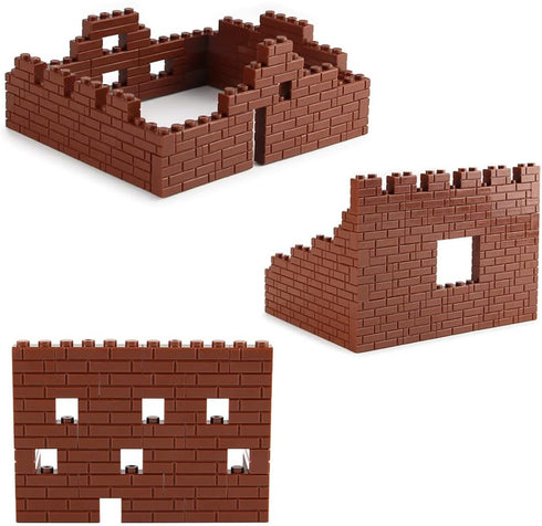 Feleph 260 Pieces Masonry Profile Bricks Set - Multicolor Building Blocks for Wall MOC Parts and Pieces