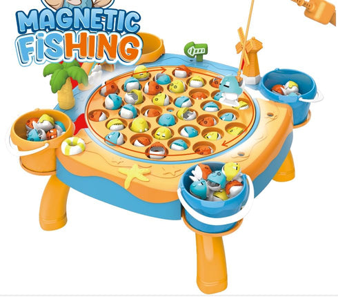 3 4 5 3-4, 45 4 Awsoo Fishing Game Toys for Year Old Boy, Toddler Toys Age Fishes and Fishing Poles Rotating Board Game