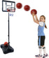Adjustable Kids Basketball Hoop, Indoor Outdoor Play, Height 2.9 ft-6.2 ft, Goal for Boys & Girls Age 3-8