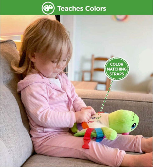 Buckle Toys Belle Turtle Stuffed Animal Montessori Toys for Toddlers 1-3, Travel Essentials for Kids