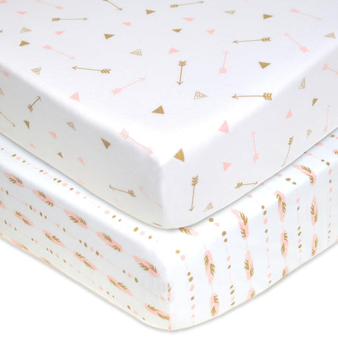 American Baby Company 2 Pack Fitted Crib Sheets 28" x 52", Soft