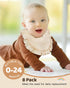Lictin Muslin Baby Drool Bibs, 8 Pack Cotton Bandana Bibs for Unisex