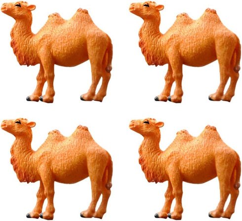 STOBOK Miniature Camel Models - Pack of 4 Camel Figurine Animal Desktop Ornaments