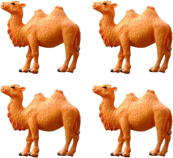 STOBOK Miniature Camel Models - Pack of 4 Camel Figurine Animal Desktop Ornaments