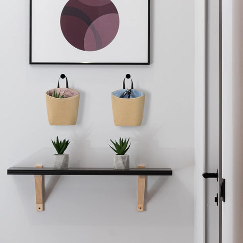 CM Mini Hanging Basket, Small Storage Bag Decor Bin for Wall & Door, Foldable Basket Bin, 2 Pcs