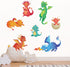 Large Dragon Wall Decals - Cartoon 3D Dinosaur Kids Wall Stickers for Bedroom, Playroom, Baby Nursery Wall Decor