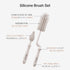 Set 360 Moyuum Silicone Baby Bottle and Nipple Brush | Made in Korea, Degree Rotating Handle, Soft Bristles, Hanging