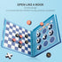 2 in 1 Travel Checkers Sets, Magnetic Foam Pieces Board Game for Kids and Family (Checkers & Tic-Tac-Toe)