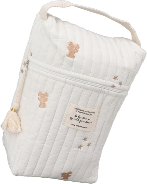Diaper Bag Tote, Travel Diaper Tote, Multifunction Baby Bag for Bottle Wipes Pacifier, Little Bear