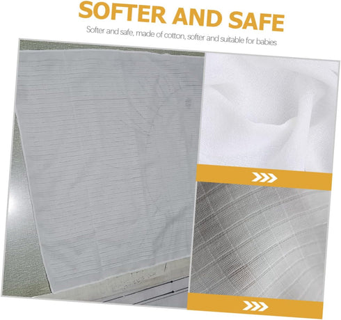 CVUTOVO 60x60cm -Pack Cotton Burp Cloths and Reusable Cloth Diaper Inserts for Newborns Absorbent Washable Leak-Proof