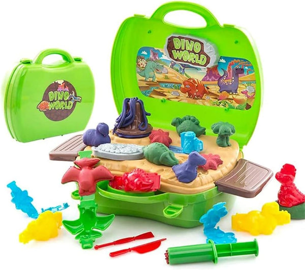 Dinosaur Color Dough Toys, 37 PCS Dino Theme Color Tools and Molds Accessories for Boys Girls Christmas Party Gift