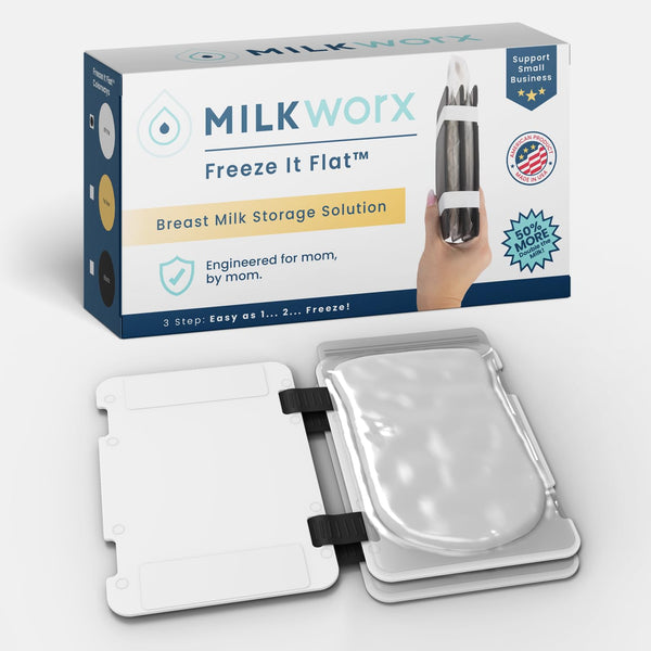 Freeze It Flat Breastmilk Freezer Storage System - Space-Saving Organizer for Breast