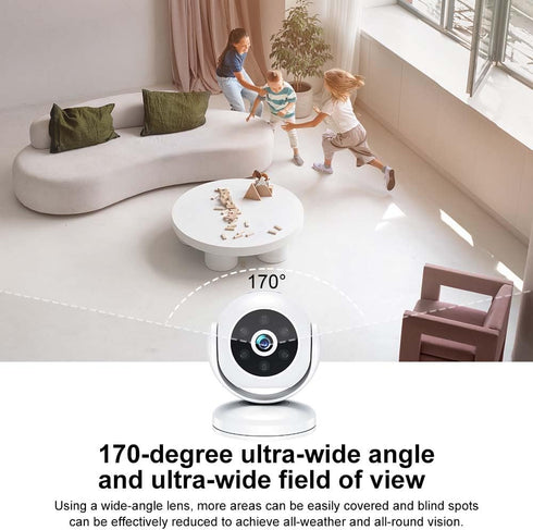 Generic 2-Way 960mAh Wireless Security Camera Indoor Outdoor, WiFi Smart Surveillance Cam with Motion Detection