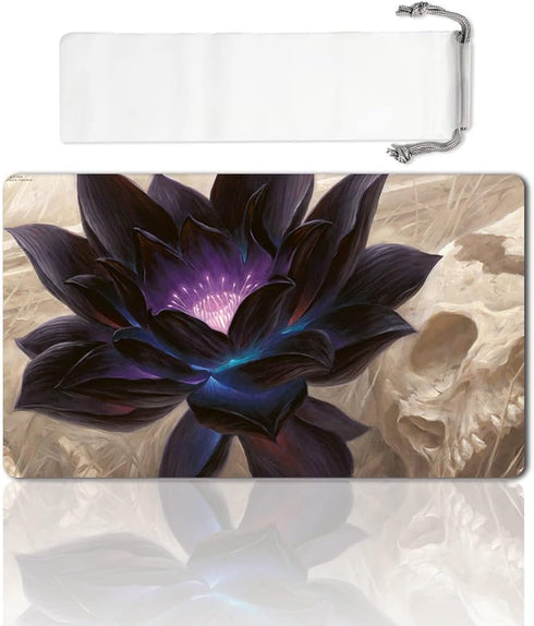 Board Game TCG Playmat - 60X35 cm Mousepad for MTG CCG RPG Trading Card Game (Black-Lotus)