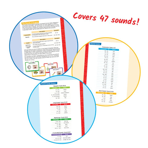 hand2mind 3D Sound and Phonics Cards, Phonemic Awareness Flash Cards for Kindergarten, Speech Therapy Toys