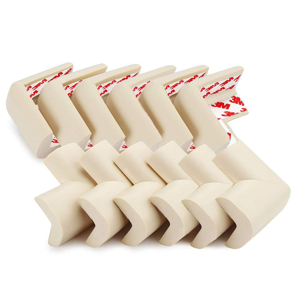 DYKESON Soft Corner Protector, Baby Safety Cushion, 12 Pack Corner Bumpers for Furniture, Beige