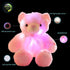 LED Teddy Bears Stuffed Animals - Cute Glow Bear Plush Toys, Colorful Luminous Light Up Doll Gifts (Pink, 18 inch)