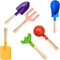 Egashow 6 PCS 8" Kids Gardening Tools, Metal Beach Sandbox Digging Toys with