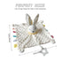 Lovey Bunny Security Blanket for Baby Girls and Boys, Soft Plush Stuffed Animal Blanket with Crinkle Ear