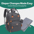 BabbleRoo Diaper Bag Backpack - Waterproof Multi-Function Baby Tote with Changing Pad
