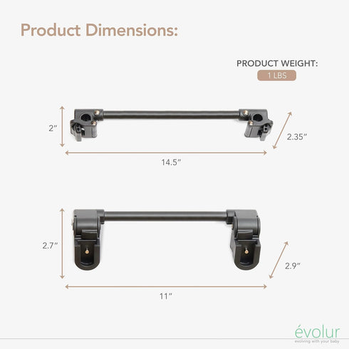 Evolur Twin Connector for Cruise Rider Strollers