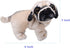 Lifelike 9 Inch Pug Dog Stuffed Animal, Animated Plush Puppy Toy, Super Realistic Gift for Kids