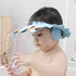 SIQITECHNO Baby Shower Cap with Earmuffs Foldable Anti-Reflux Cartoon Baby Shower Head Cap Adjustable Bathing Shower