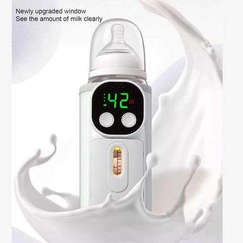 Nurnesy Fast Heating Cordless Milk Bottle Warmer - LED Display with Accurate Temp Control | Breastmilk Warmer w/Night