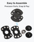 3 1 in Metal Fidget Toys for Adults - Fidget Slider Spinner Clicker Haptic with Smooth Stable Spin, Small Desk Spinner