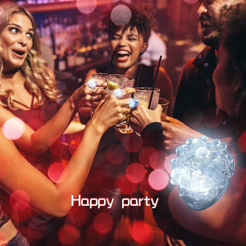 12 PCS Flashing LED Lights up Rings - Colorful Rubber Blinking Rings for Adults Party Favors Halloween Christmas