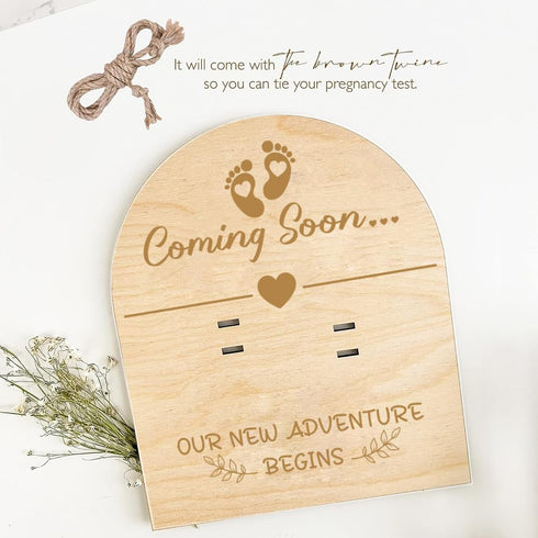 FREEBLOSS Wooden Pregnancy Announcement Sign Pregnancy Announcement for Dad Baby Reveal Ideas for Husband Hi Daddy