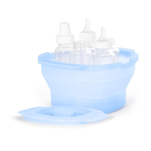 Ubbi Collapsible Microwave Steam Sterilizer for Baby Bottles, Breast Pump Accessories &