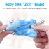 Vicloon 2Pcs 0-6 Silicone Teething Mitt, Baby Teething Mitten with Adjustable Strap, Crinkle Sound and Textured, Self