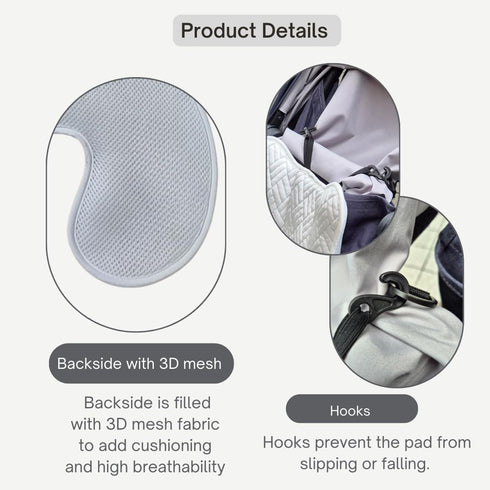 Universal Ice Cushion for Baby Stroller & Car Seat - Cooling Pad Liner, Qmax 0.35 for Hot Summer